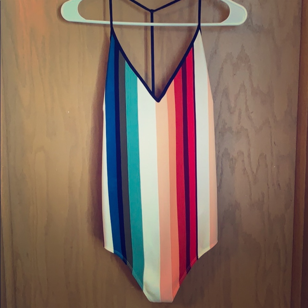Express, Multi-color Stripped Bosysuit